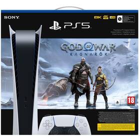 Herní konzole Sony PlayStation 5 Digital + God of War: Ragnarok (PS719451297)