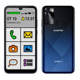 Mobilní telefon Aligator S6550 Senior (AS6550SENBE) modrý - s kosmetickou vadou - 12 měsíců záruka
