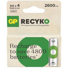 Baterie nabíjecí GP ReCyko 2600 AA (HR6), 4 ks 
