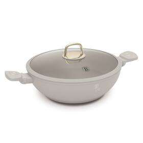 Pánev WOK Berlinger Haus BH-8065, 30 cm, poklice bílá barva
