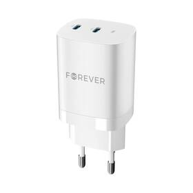Nabíječka do sítě Forever GaN 35W, PD 2x USB-C (GSM171398) bílá