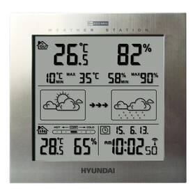Meteorologická stanice Hyundai WS 2244 M stříbrná barva

