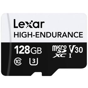 Paměťová karta Lexar High-Endurance microSDXC 128GB UHS-I, (100R/45W) C10 A1 V30 U3 (LMSHGED128G-BCNNG)