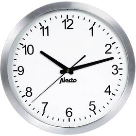 Nástěnné hodiny Alecto AK-10 stříbrné/bílé