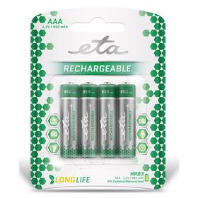 ETA AAA, HR03, 950mAh, Ni-MH, blistr 4ks