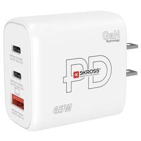 Cestovní adaptér SKROSS USB A+C 65W GaN US, Power Delivery, typ A 
