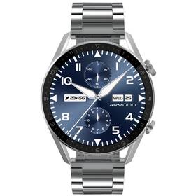 Chytré hodinky ARMODD Silentwatch 5 Pro - stříbrné s kovovým řemínkem (9053)
