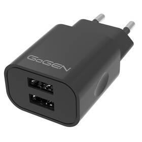 Nabíječka do sítě GoGEN ACH 204, 2x USB 2A, 10W černá barva
