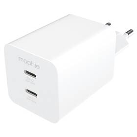 Nabíječka do sítě ZAGG 50W, 2x USB-C PD, Essentials Power Adapter bílá barva

