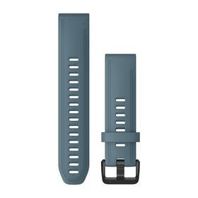 Řemínek Garmin QuickFit 20mm, silikonový, modrý, černá přezka (010-12870-00)