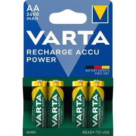 Baterie nabíjecí Varta Power, HR06, AA, 2600mAh, Ni-MH, blistr 4ks (5716101404)