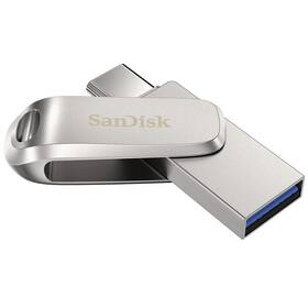USB Flash SanDisk 128GB USB/USB-C stříbrná barva
