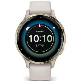 Chytré hodinky Garmin Venu 3S - Cream Gold / Ivory Silicone Band 
