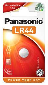 Baterie alkalická Panasonic LR44, blistr 1ks (LR-44EL/1B)
