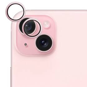 Tvrzené sklo Epico Aluminium Lens Protector na Apple iPhone 15/15 Plus (81112152300001) růžové