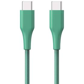 Kabel ER Power USB-C/USB-C GRS, 1,2 m (ERPWCBCTCGN) zelený