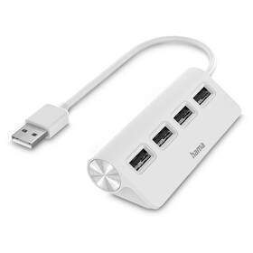 USB Hub Hama 4x USB 2.0 (200120) bílý