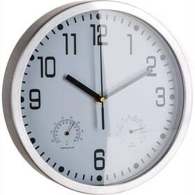 Nástěnné hodiny HOME DECOR 25 cm stříbrné/bílé