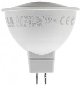 Žárovka LED Tesla bodová, 6W, GU5.3, teplá bílá (MR160630-5)