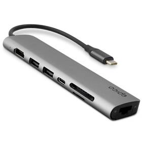 USB Hub Epico USB-C Multimedia 3 (9915112100040) šedý