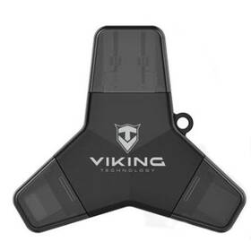 USB Flash Viking 32GB, USB/USB-C/Micro USB/Lightning (VUFII32B) černý