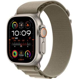 Chytré hodinky Apple GPS + Cellular, 49mm pouzdro z titanu - olivový alpský tah - L (MRF03CS/A) - zánovní - 24 měsíců záruka