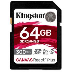 Paměťová karta Kingston Canvas React Plus 64GB SDXC UHS-II (300R/260W) (SDR2/64GB)