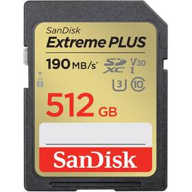 Paměťová karta SanDisk SDXC Extreme Plus 512GB UHS-I U3 (190R/130W) (SDSDXWV-512G-GNCIN)
