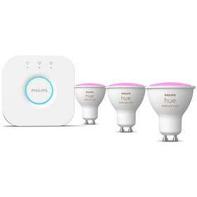 Startovací sada Philips 5,7W, GU10, White and Color Ambiance, 3ks + Bridge 
