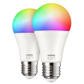 Chytrá žárovka Niceboy ION SmartBulb RGB E27, 9W, 2ks (SC-E27-set)