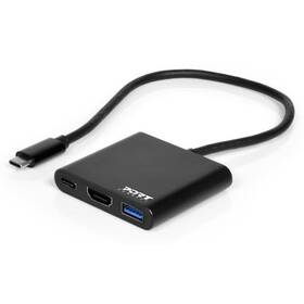 USB Hub PORT CONNECT USB-C/HDMI, USB 3.0, USB-C 60W (900140) černý