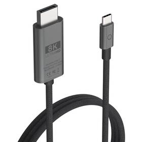 Kabel Linq byELEMENTS USB-C/Display Port, 8K/60Hz PRO, 2m černý - rozbaleno - 24 měsíců záruka