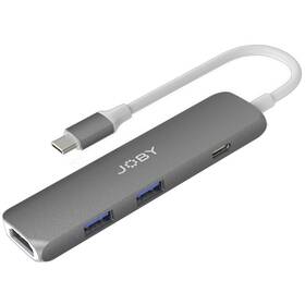 USB Hub JOBY USB-C/4K HDMI, 2x USB 3.0, USB-C (JB01821-BWW) šedý