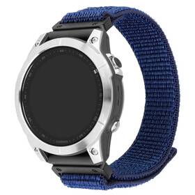 Řemínek FIXED Nylon Sporty Strap na Garmin QuickFit 26mm modrá barva

