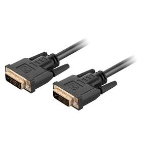 Kabel GoGEN DVI-D/DVI-D, Dual Link, 3m (DVI300MM01) černý