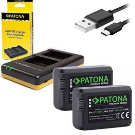 Nabíječka PATONA Dual Quick pro Sony NP-FW50 + 2x baterie 1030mAh USB (PT1964B)
