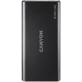 Powerbank Canyon PB-108B,10000mAh Li-pol,In MicroUSB+Lightning, Out 2xUSB-A (CNE-CPB1008B) černá