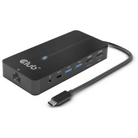 USB Hub Club3D USB-C/2x HDMI, 2x USB-A, 1x RJ45, 1x 3.5mm audio, 1x USB-C,100 W (CSV-1595)
