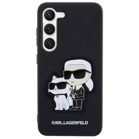 Kryt na mobil Karl Lagerfeld Saffiano Karl and Choupette NFT na Samsung Galaxy S23 (KLHCS23SSANKCPK) černý