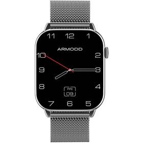 Chytré hodinky ARMODD Prime - černé s kovovým řemínkem + silikonový řemínek (9106)