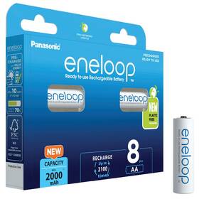 Baterie nabíjecí Panasonic Eneloop AA, HR06, 2000mAh, Ni-MH, blistr 8ks (BK-3MCDE/8BE)