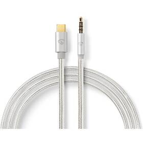 Kabel Nedis USB-C/3,5 mm jack, 1 m (CCTB65940AL10) stříbrný