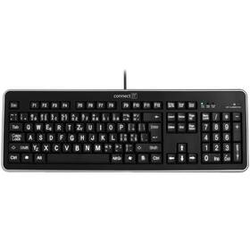 Klávesnice Connect IT CI-71 s velkým fontem, CZ černá barva
