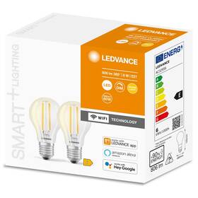 Chytrá žárovka LEDVANCE SMART+ WiFi Filament, E27, 6W, teplá bílá (4058075665644)