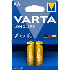 Baterie alkalická Varta Longlife AA, LR06, blistr 2ks (4106101412)