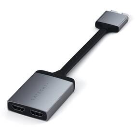 USB Hub Satechi USB-C Dual HDMI Adapter (ST-TCDHAM) šedá