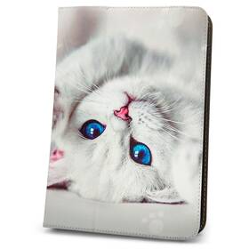 Pouzdro na tablet flipové GreenGo Cute Kitty na tablet 9-10" (GSM094417)