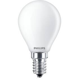 Žárovka LED Philips klasik, 4,3W, E14, teplá bílá (8718699763435)