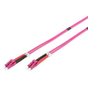 Kabel Digitus Optic Patch, LC / LC, Multimode, OM4, 50/125 µ, 1m (DK-2533-01-4) růžový