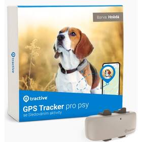 GPS lokátor Tractive DOG 4 LTE – sledování polohy a aktivity pro psy (TRNJA4) hnědý